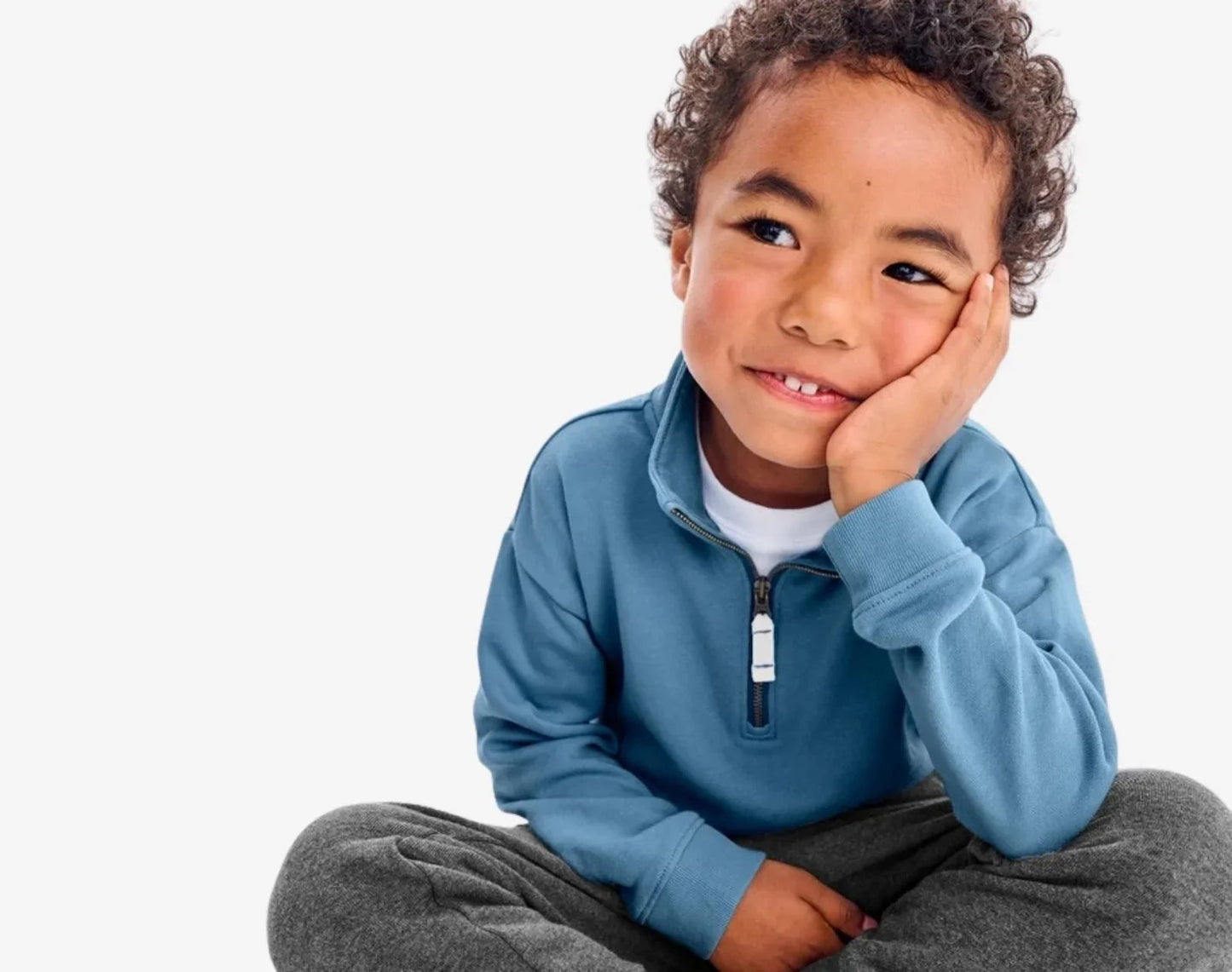 French Terry Quarter Zip Sweatshirt