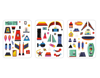 Rocket Ships Magnetic Build-It