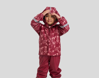 Fleece-Lined Rubber Rain Jacket - Koski