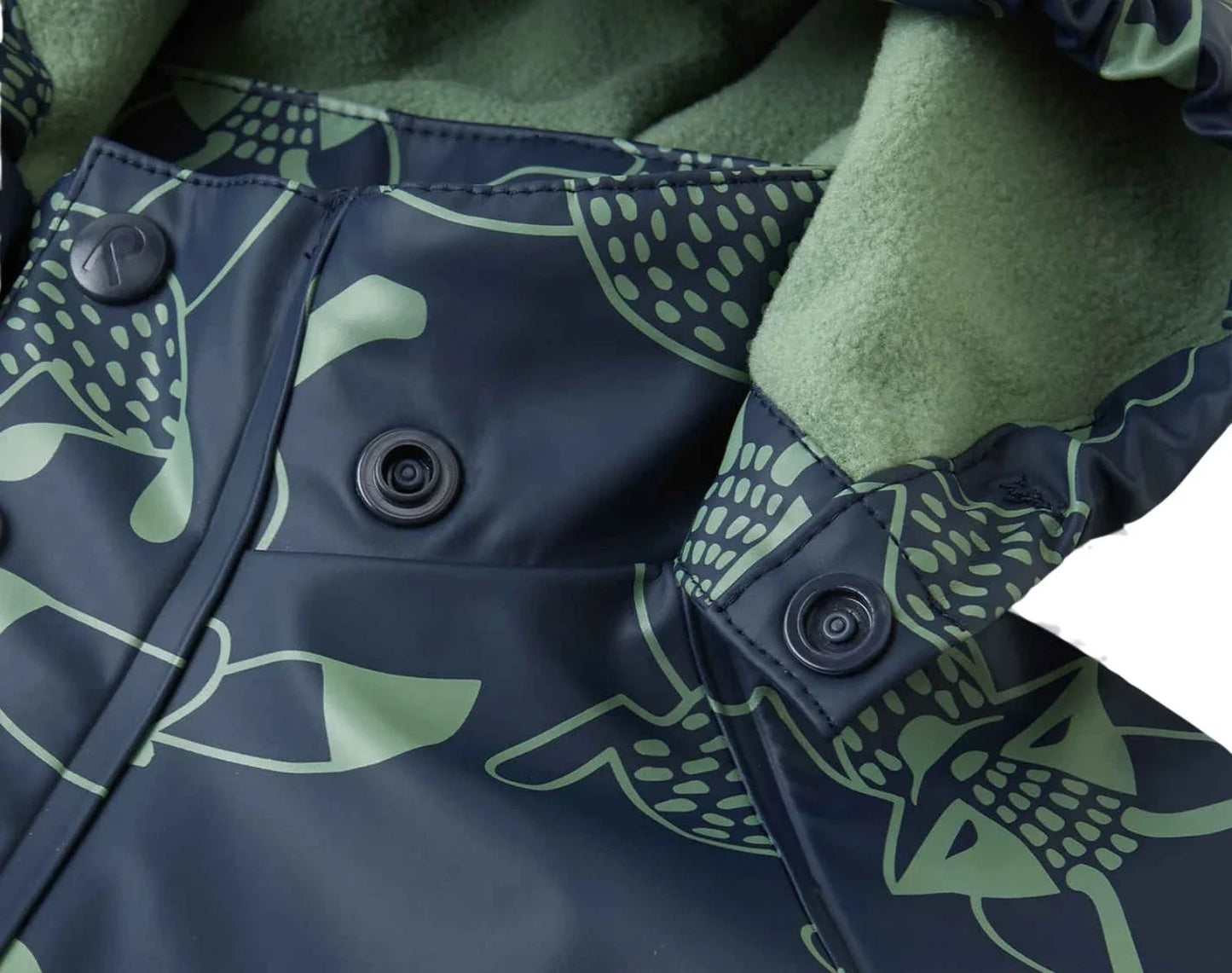 Fleece-Lined Rubber Rain Jacket - Koski