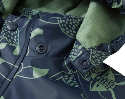 Fleece-Lined Rubber Rain Jacket - Koski