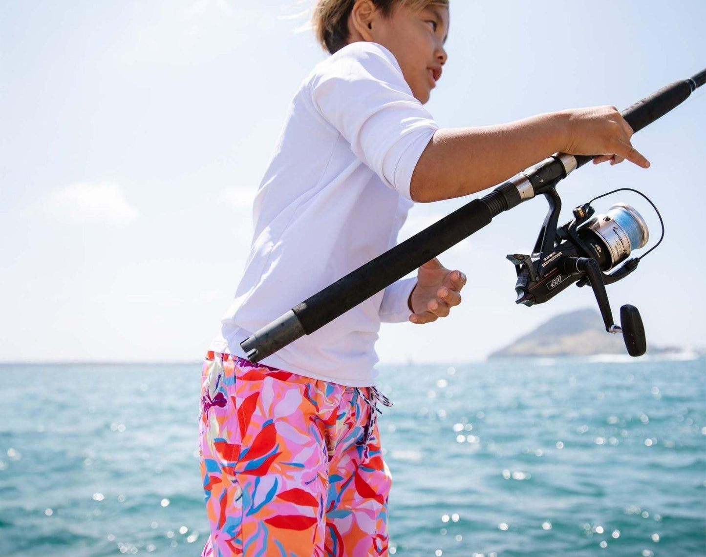 UPF 50+ Swim Shorts - Blooming Sunset