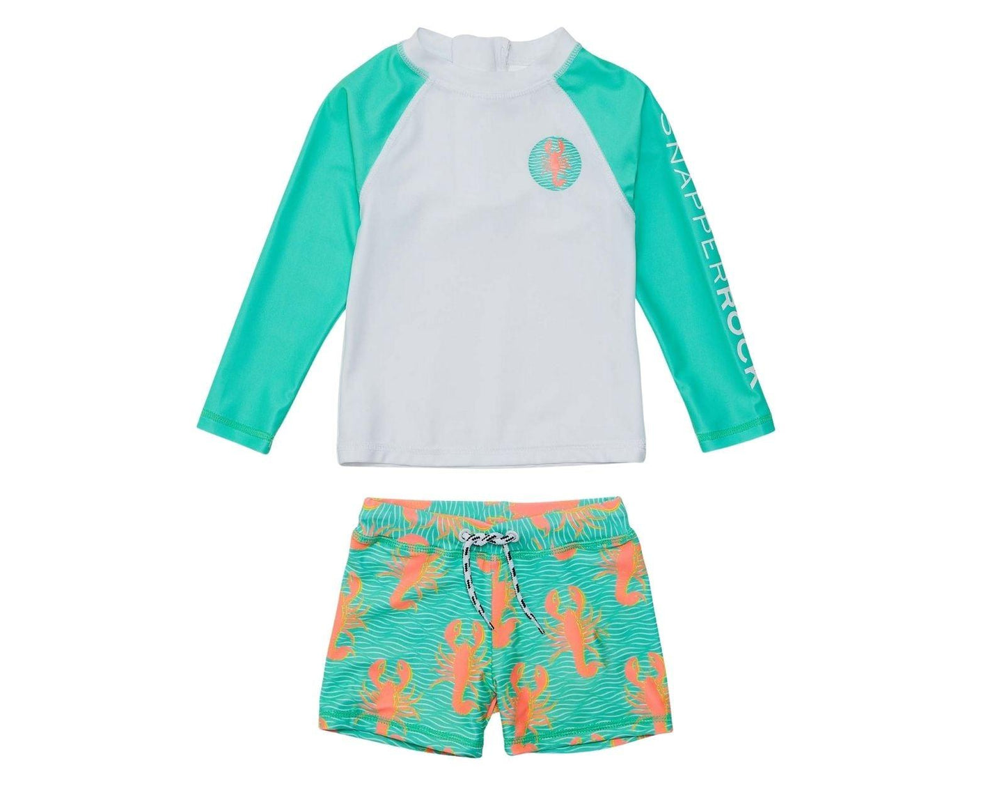 UPF 50+ Top & Swim Shorts - Lobsters