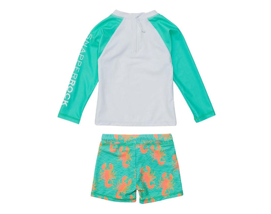 UPF 50+ Top & Swim Shorts - Lobsters