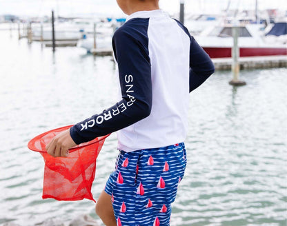 UPF 50+ Swim Shorts - Sailboats