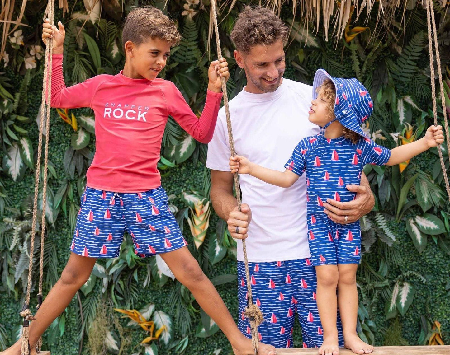 UPF 50+ Swim Shorts - Sailboats