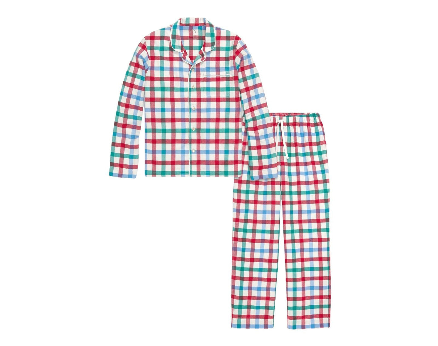 Adult Holiday PJ Set - Peppermint Plaid