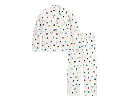 Adult Holiday PJ Set - Rainbow Village