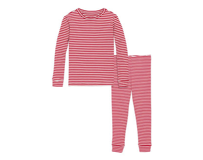 Holiday PJ Set - Cherry Stripe