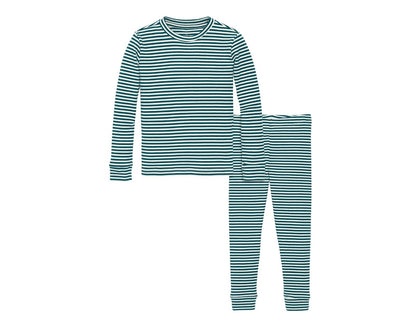 Holiday PJ Set - Green Stripe