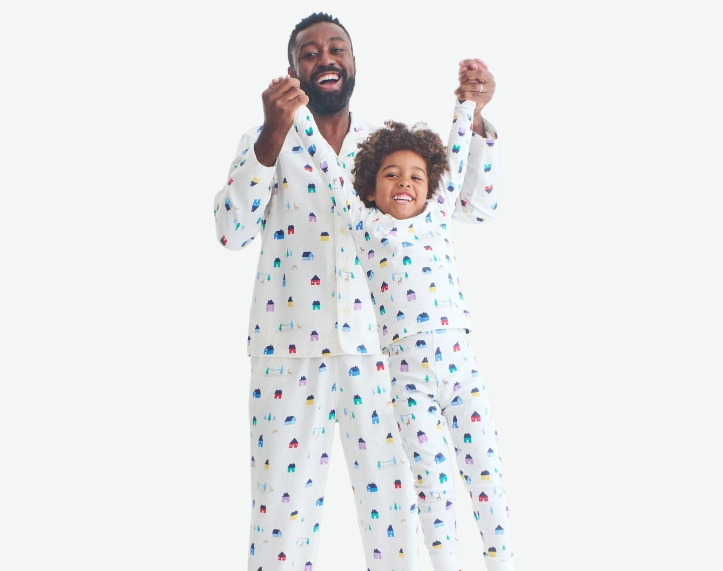 Adult Holiday PJ Set - Rainbow Village