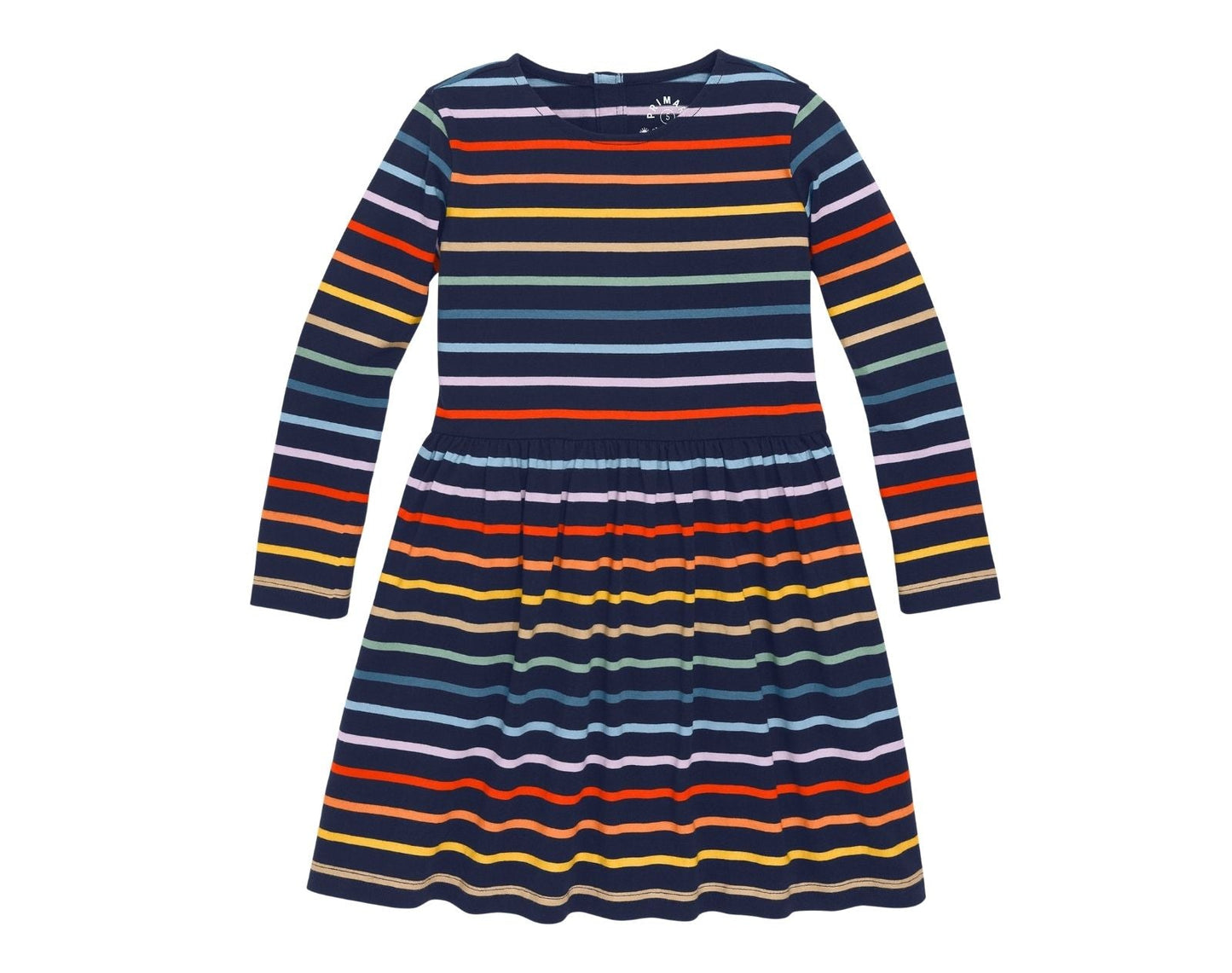 Long Sleeve Pocket Dress - Rainbow Stripe