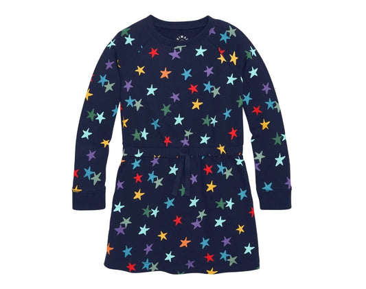 Sweatshirt Dress - Rainbow Stars