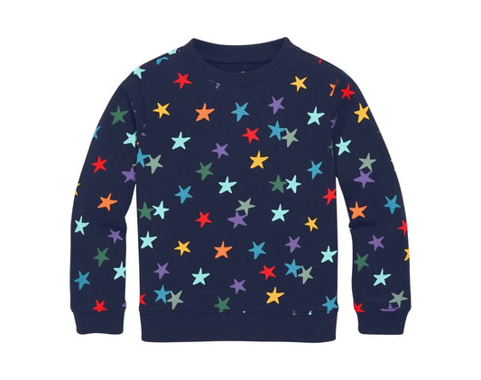 French Terry Sweatshirt - Rainbow Stars